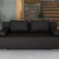 GEORGIA Καναπές κρεβάτι με αποθηκευτικό χώρο 194x93εκ. Ανθρακί