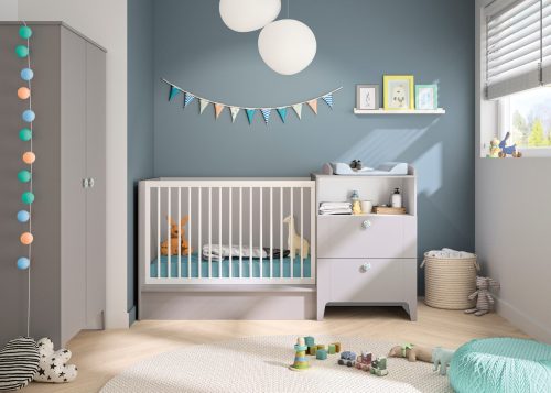 Guimauve Πολυμορφικό βρεφικό κρεβάτι 60x120εκ. με αλλαξιέρα Grey Moon μετατρεπόμενο σε μονό κρεβάτι Guimauve Πολυμορφικό βρεφικό κρεβάτι 60x120εκ. με αλλαξιέρα Grey Moon μετατρεπόμενο σε μονό κρεβάτι