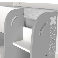 hampton-435070_4 Hampton πολυμορφικό παιδικό υπερυψωμένο κρεβάτι με γραφείο & βιβλιοθήκη 210x125x100εκ. ( για στρώμα 90x200εκ. ) Λευκό / Γκρι