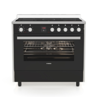 Κουζίνα Hyundai HCV20-99L90V/BXG με πολυλειτουργικό φούρνο, 7 κεραμικές εστίες, χωρητικότητα φούρνου 105L, οθόνη αφής προγραμματισμού, μηχανισμό σούβλας και ενεργειακή κλάση Α