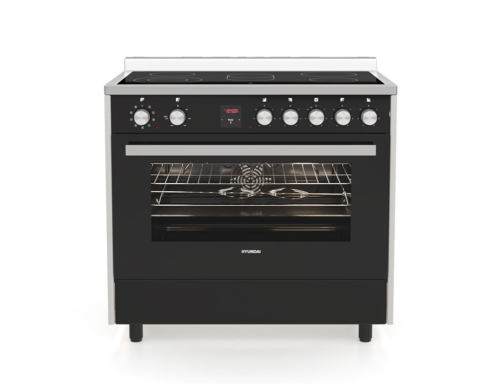 image_returner Κουζίνα Hyundai HCV20-99L90V/BXG με πολυλειτουργικό φούρνο, 7 κεραμικές εστίες, χωρητικότητα φούρνου 105L, οθόνη αφής προγραμματισμού, μηχανισμό σούβλας και ενεργειακή κλάση Α