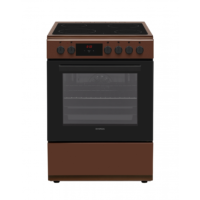 Κουζίνα Hyundai HCVC25V-7261V/BR με κεραμικές εστίες, χωρητικότητα φούρνου 69L, 5 λειτουργίες ψησίματος και ενεργειακή κλάση Α