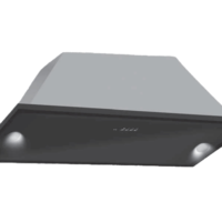 Απορροφητήρας Hyundai HHD25-GD5261BL με πλάτος 52cm και απορροφητική ισχύ 1000 m³/h - Silver Frame & Black Glass