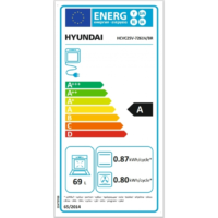 Κουζίνα Hyundai HCVC25V-7261V/BR με κεραμικές εστίες, χωρητικότητα φούρνου 69L, 5 λειτουργίες ψησίματος και ενεργειακή κλάση Α