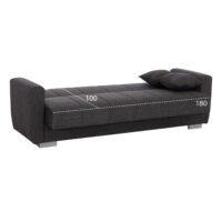 ΚΑΝΑΠΕΣ ΚΡΕΒΑΤΙ POLYA ΤΡΙΘΕΣΙΟΣ HM3240.03 ΓΚΡΙ 215x85x76Υ εκ.