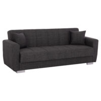 ΚΑΝΑΠΕΣ ΚΡΕΒΑΤΙ POLYA ΤΡΙΘΕΣΙΟΣ HM3240.03 ΓΚΡΙ 215x85x76Υ εκ.