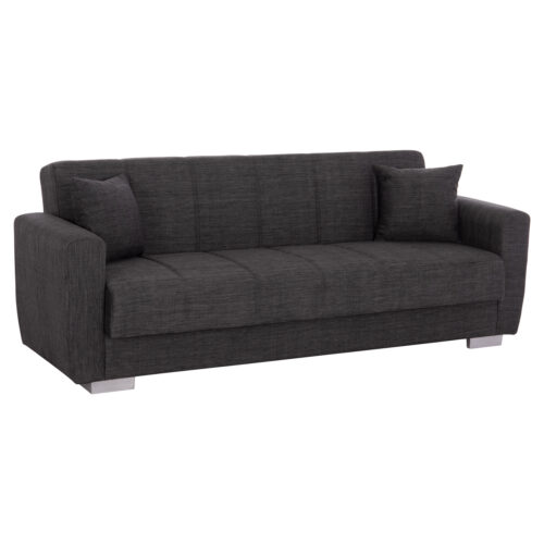 ΚΑΝΑΠΕΣ ΚΡΕΒΑΤΙ POLYA ΤΡΙΘΕΣΙΟΣ HM3240.03 ΓΚΡΙ 215x85x76Υ εκ.