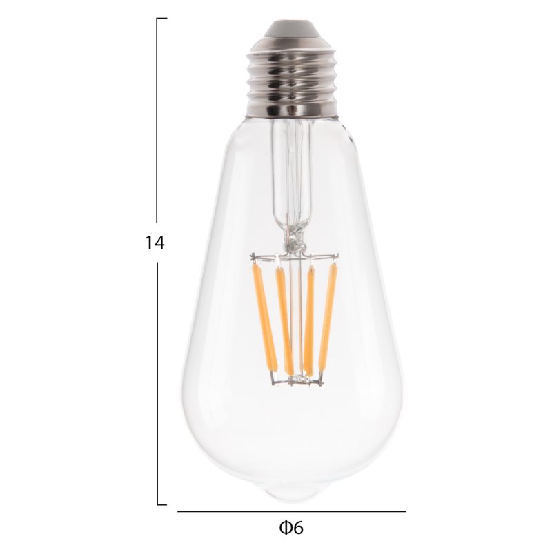 ΛΑΜΠΤΗΡΑΣ HM4188.01 LED FILAMENT 8W E27 DIMMABLE 2700K ΔΙΑΦΑΝΟΣ