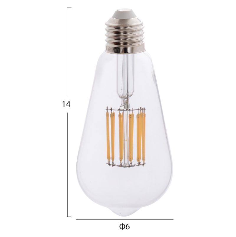 ΛΑΜΠΤΗΡΑΣ HM4189.01 LED FILAMENT 12W E27 2700K ΔΙΑΦΑΝΟΣ
