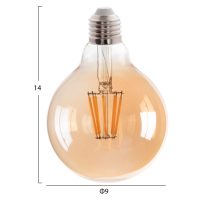 ΛΑΜΠΤΗΡΑΣ GLOBO LED FILAMENT 8W E27 2700K ΧΡΥΣΟ DIMMABLE HM4050.02