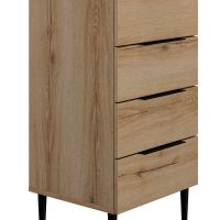 Lucian συρταριέρα με 4 συρτάρια 48x45x98εκ. Helvezia Oak