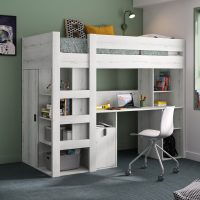 Lugano πολυμορφικό υπερυψωμένο κρεβάτι με σκάλα Lugano πολυμορφικό υπερυψωμένο κρεβάτι με σκάλα