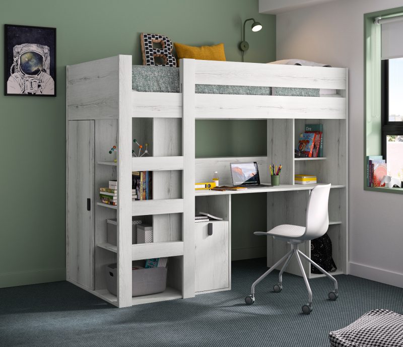 Lugano πολυμορφικό υπερυψωμένο κρεβάτι με σκάλα Lugano πολυμορφικό υπερυψωμένο κρεβάτι με σκάλα