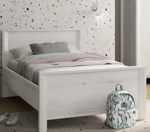 Lugano κρεβάτι μονό 209x96x80εκ. ( για στρώμα 90x190εκ. ή 90x200εκ. ) Whitewashed Oak Lugano κρεβάτι μονό 209x96x80εκ. ( για στρώμα 90x190εκ. ή 90x200εκ. ) Whitewashed Oak