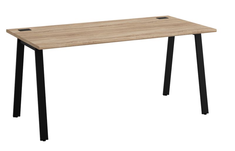 Mambo επαγγελματικό γραφείο 140x80x74εκ. με μεταλλικά πόδια Sonoma - Μαύρο