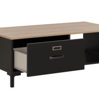 manchester_trapezaki_saloniou1 Manchester Tραπεζάκι σαλονιού με ένα συρτάρι 110x60x40εκ. Helvezia Oak / Black