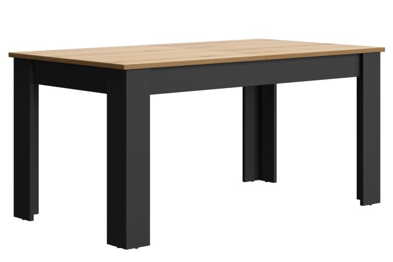 Manchester τραπέζι επεκτεινόμενο 160/200x90x77εκ. Helvezia Oak / Black