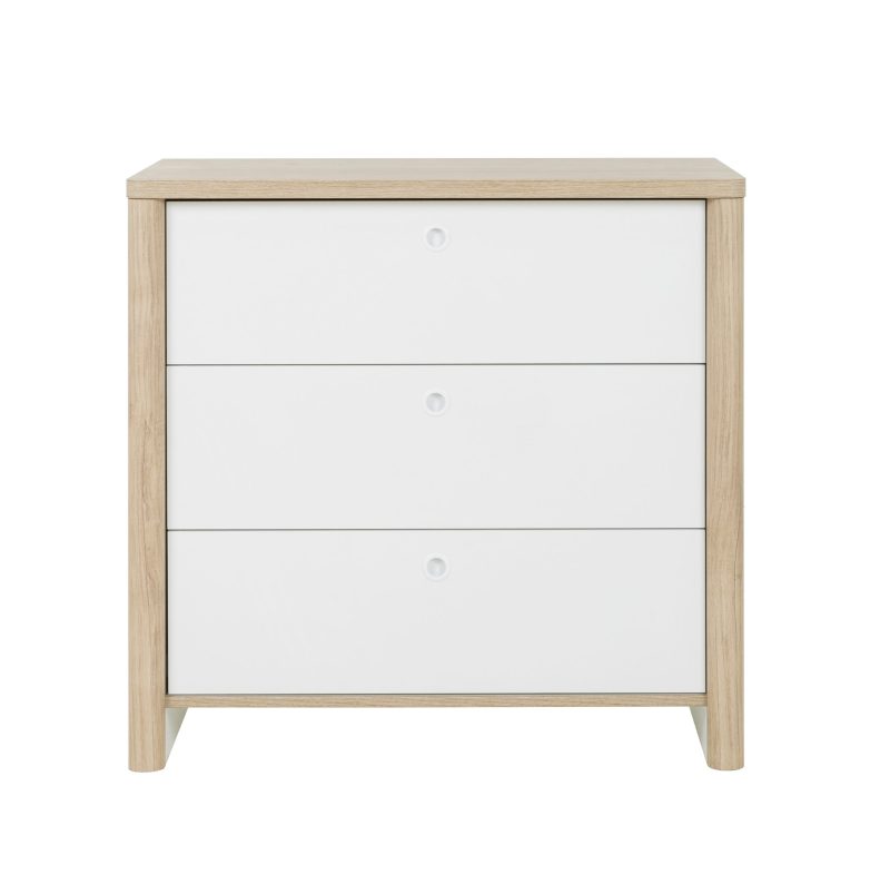 Matis συρταριέρα με 3 συρτάρια 84x45x80εκ. Natural Chestnut / Λευκό