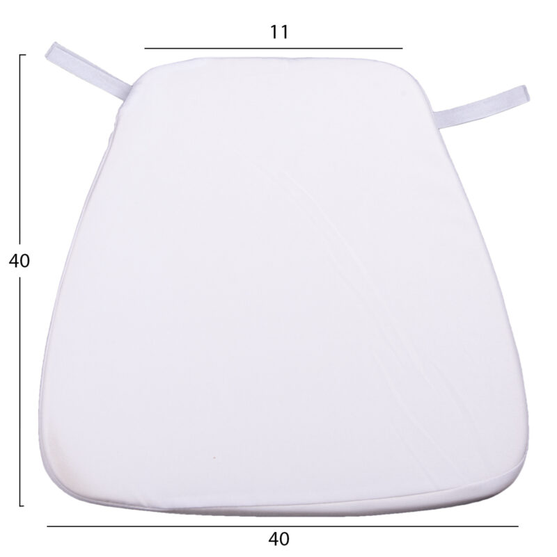 ΜΑΞΙΛΑΡΙ TIFFANYS HM8058.41FC ΜΕ ΥΦΑΣΜΑ WATER REPELLENT ΛΕΥΚΟ 43,5x40x3Υεκ.