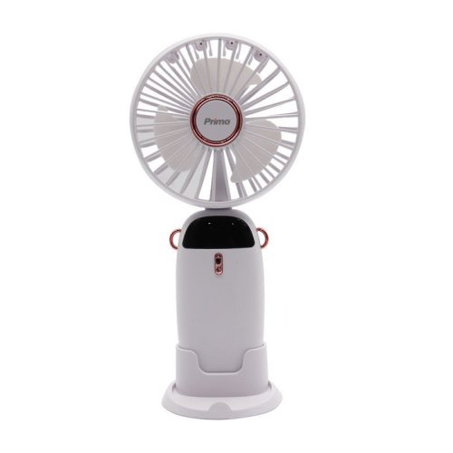 Ανεμιστήρας Mini PRMF-80695 Primo 3.5'' 9cm Λευκός Επαναφορτιζόμενος
