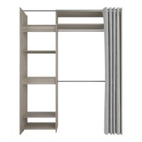 Odeon επεκτεινομενη ανοιχτή ντουλάπα 112/167x51x209εκ. Shannon Oak