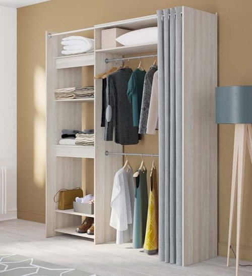 Odeon επεκτεινομενη ανοιχτή ντουλάπα 112/167x51x209εκ. Shannon Oak Odeon επεκτεινομενη ανοιχτή ντουλάπα 112/167x51x209εκ. Shannon Oak