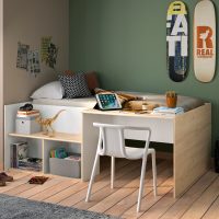 Oscar κρεβάτι πολυμορφικό μονό 134x194x72εκ. ( για στρώμα 90x190εκ. ) Natural Oak / Λευκό Oscar κρεβάτι πολυμορφικό μονό 134x194x72εκ. ( για στρώμα 90x190εκ. ) Natural Oak / Λευκό