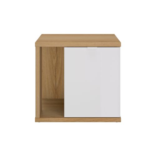 Otello κομοδίνο με μία πόρτα 45x35x42εκ. Helvezia Oak / Λευκό Otello κομοδίνο με μία πόρτα 45x35x42εκ. Helvezia Oak / Λευκό