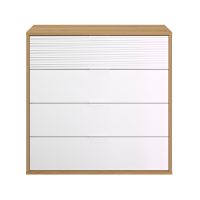 Otello συρταριέρα με 4 συρτάρια 106x45x103εκ. Helvezia Oak / Λευκό Otello συρταριέρα με 4 συρτάρια 106x45x103εκ. Helvezia Oak / Λευκό
