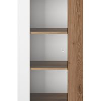 Otello βιτρίνα με μία πόρτα 64x45x178εκ. Helvezia Oak / Λευκό