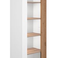 Otello βιτρίνα με μία πόρτα 64x45x178εκ. Helvezia Oak / Λευκό