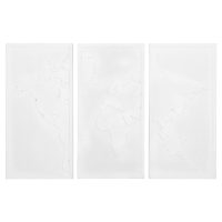 ΠΙΝΑΚΑΣ 3-ΠΤΥΧΟΣ WORLD MAP SANTORINI HM4504 MDF ΣΕ ΥΠΟΛΕΥΚΟ ΧΡΩΜΑ 180x4(πάχος)x120Υεκ.