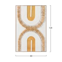 ΠΙΝΑΚΑΣ 3D HM4537.01 ΜΕ ΚΟΡΝΙΖΑ ΜΠΕΖ-ΚΑΜΒΑΣ ΛΕΥΚΟΣ-ΧΕΙΡΟΠΟΙΗΤΟΣ 80x3,5x120Υεκ.