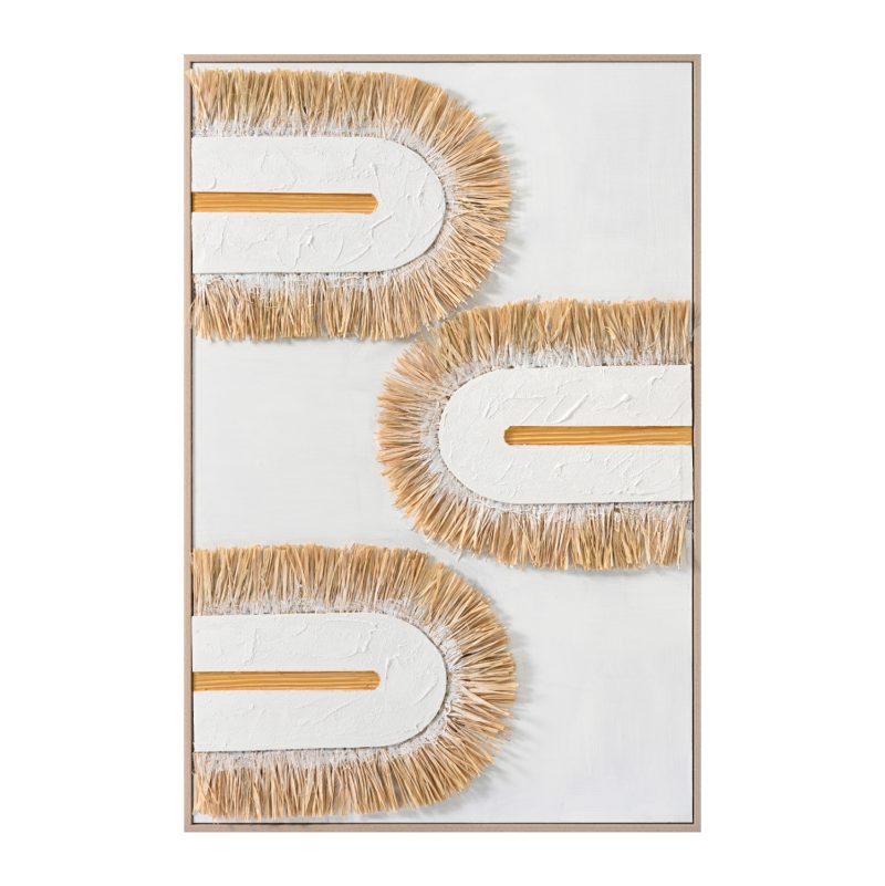 ΠΙΝΑΚΑΣ 3D HM4537.02 ΜΕ ΚΟΡΝΙΖΑ ΜΠΕΖ-ΚΑΜΒΑΣ ΛΕΥΚΟΣ-ΧΕΙΡΟΠΟΙΗΤΟΣ 80x3,5x120Υεκ.