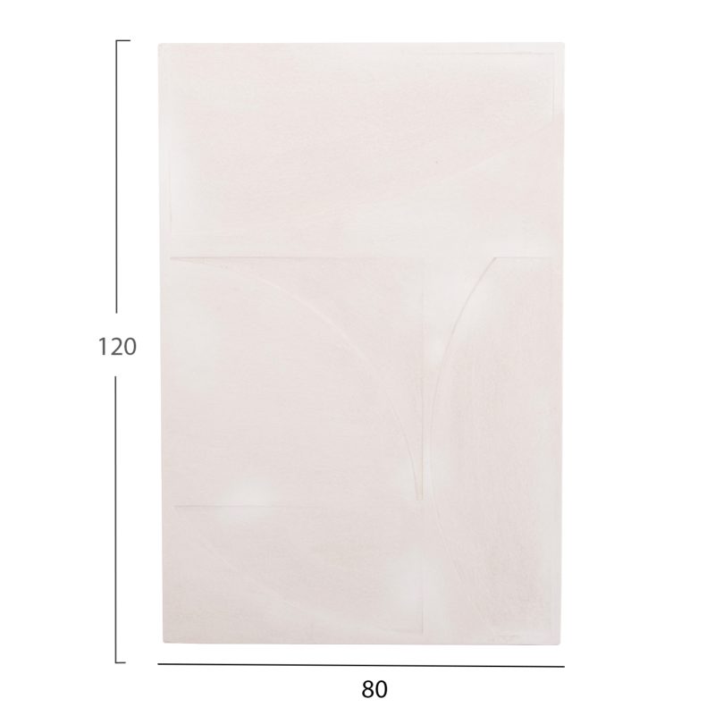 ΠΙΝΑΚΑΣ ΣΕΙΡΑ SANTORINI HM4506 MDF ΣΕ ΥΠΟΛΕΥΚΟ ΧΡΩΜΑ 80x4(πάχος)x120Υεκ.