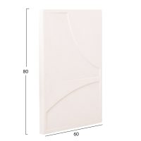 ΠΙΝΑΚΑΣ ΟΡΘΟΓΩΝΙΟΣ ΣΕΙΡΑ SANTORINI HM4509 MDF ΥΠΟΛΕΥΚΟ ΧΡΩΜΑ 60x4(πάχος)x80Υεκ.