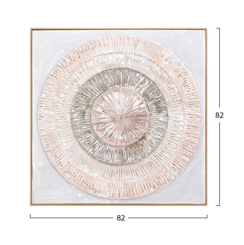 ΠΙΝΑΚΑΣ ΤΟΙΧΟΥ 3D HM4578 ΜΕ ΚΟΡΝΙΖΑ ΜΠΕΖ-ΧΕΙΡΟΠΟΙΗΤΟΙ ΚΥΚΛΟΙ 82x4,5Χ82Υεκ.