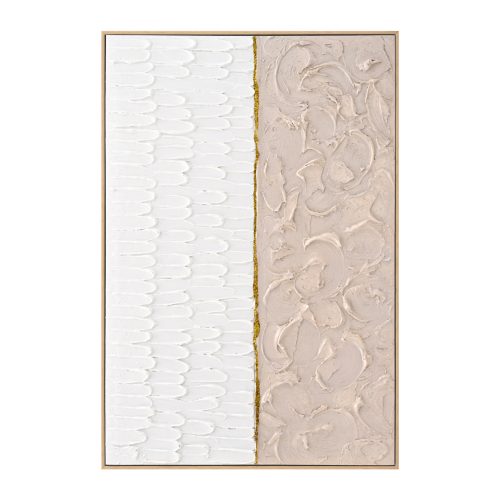 ΠΙΝΑΚΑΣ TOIXOY SHON HM4558 ΜΕ ΚΟΡΝΙΖΑ ΜΠΕΖ-ΚΑΜΒΑΣ ΣΕ ΛΕΥΚΟ-ΜΠΕΖ 62x4,5x92Υεκ.