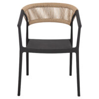 ΠΟΛΥΘΡΟΝΑ ΠΟΛΥΠΡΟΠΥΛΕΝΙΟΥ BOGI HM6240.02 ΜΑΥΡΗ ΜΕ ΜΠΕΖ ΣΧΟΙΝΙ 54x53x75Υεκ.