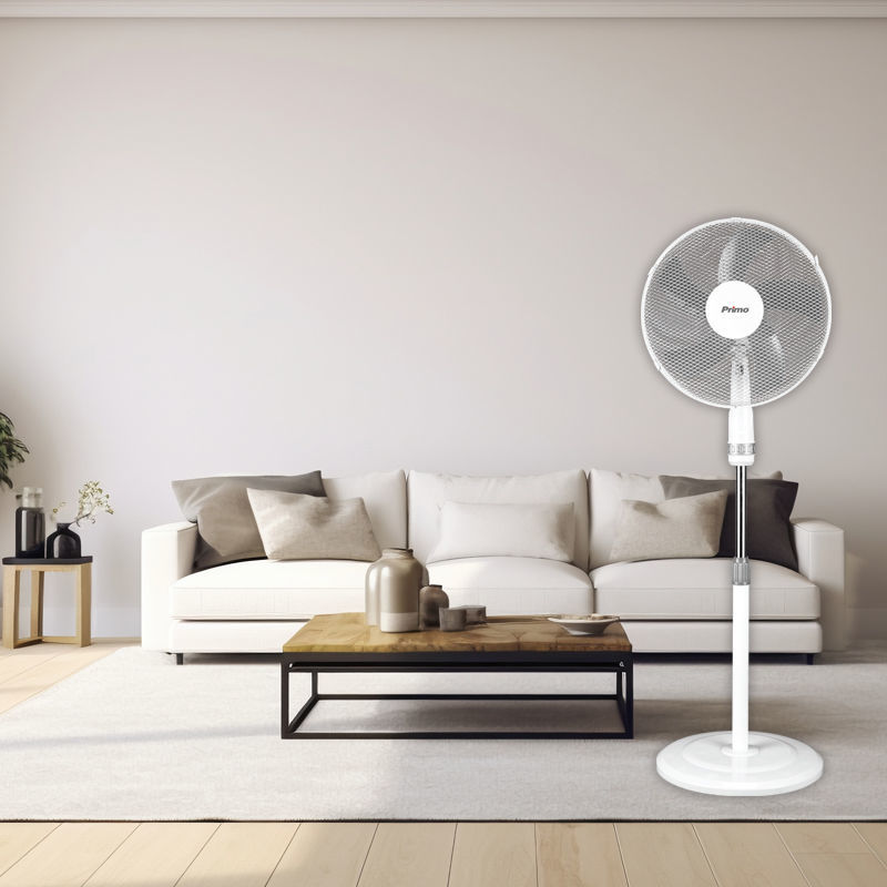 Ανεμιστήρας Ορθοστάτης PRSF-80446 Primo 16'' 40εκ. Λευκό - Γκρι