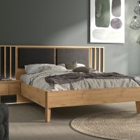 Rivoli κρεβάτι διπλό 249x208x93εκ. ( για στρώμα 160x200εκ. )  με δύο κρεμαστά κομοδίνα