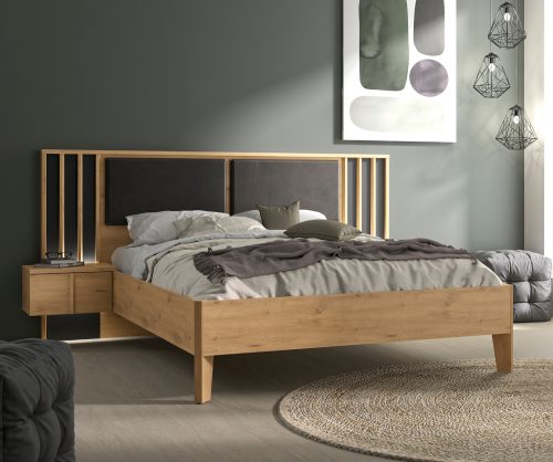 Rivoli κρεβάτι διπλό 249x208x93εκ. ( για στρώμα 160x200εκ. ) με δύο κρεμαστά κομοδίνα Rivoli κρεβάτι διπλό 249x208x93εκ. ( για στρώμα 160x200εκ. ) με δύο κρεμαστά κομοδίνα