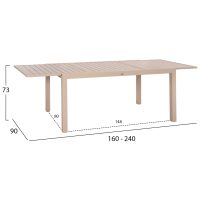 ΣΕΤ ΤΡΑΠΕΖΑΡΙΑΣ ΕΞ.ΧΩΡΟΥ 7ΤΜΧ KRUM HM21158 ΑΛΟΥΜΙΝΙΟ ΣΕ ΣΑΜΠΑΝΙ