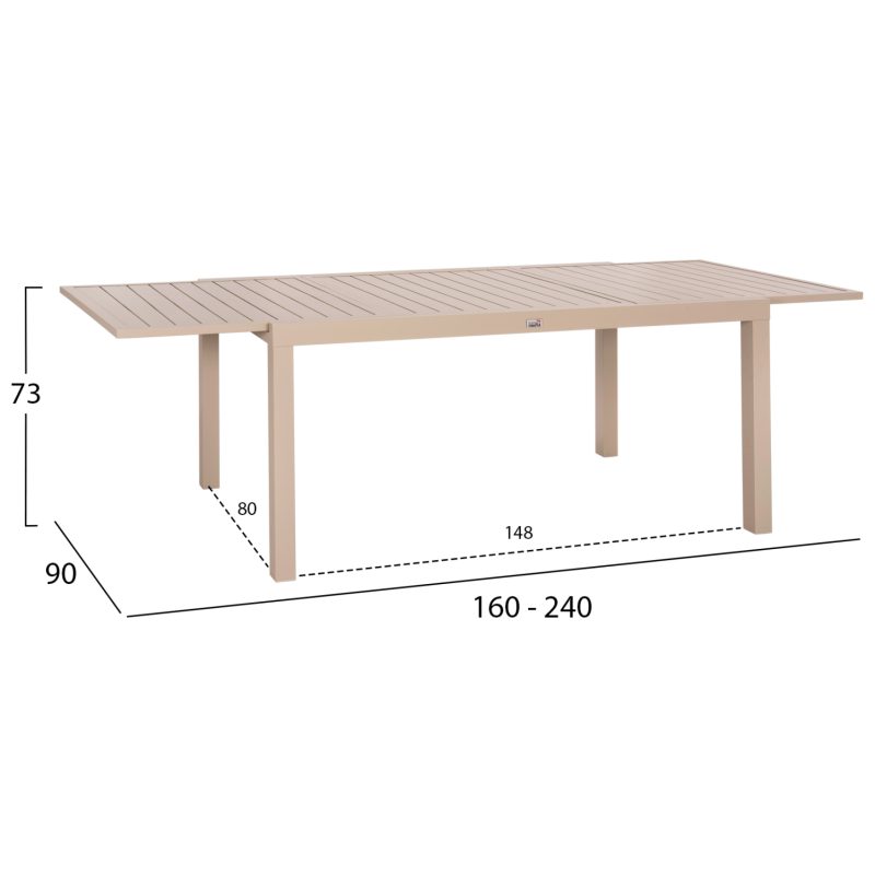 ΣΕΤ ΤΡΑΠΕΖΑΡΙΑΣ ΕΞ.ΧΩΡΟΥ 7ΤΜΧ KRUM HM21158 ΑΛΟΥΜΙΝΙΟ ΣΕ ΣΑΜΠΑΝΙ