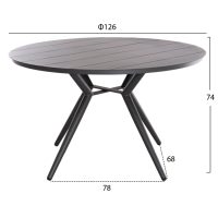 ΣΕΤ ΤΡΑΠΕΖΑΡΙΑΣ ΕΞΩΤ. ΧΩΡΟΥ 5ΤΜΧ BERG HM21134 ΣΚΟΥΡΟ ΓΚΡΙ ΑΛΟΥΜΙΝΙΟ--P.E.RATTAN