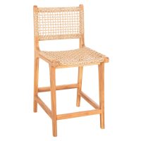 ΣΚΑΜΠΟ ΜΠΑΡ ΜΕ ΠΛΑΤΗ NESHA HM9381.11 ΞΥΛΟ ΤΕΑΚ & ΣΧΟΙΝΙ VIRO VIRO 46x48,5x96Υεκ.