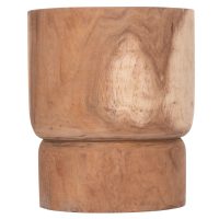 ΣΚΑΜΠΟ-ΤΡΑΠΕΖΑΚΙ ΚΥΛΙΝΔΡΙΚΟ FEBRY HM9909 ΜΑΣΙΦ ΞΥΛΟ SUAR ΦΥΣΙΚΟ Φ40x46Υεκ.