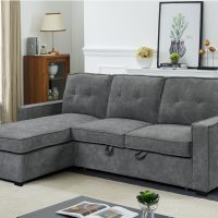 tiago_gwniakos_kanapes_krevati_me_apothikeytiko_gkri Tiago Γωνιακός καναπές κρεβάτι με αποθηκευτικό χώρο 222x150x94εκ. Γκρι με αναστρέψιμη γωνία