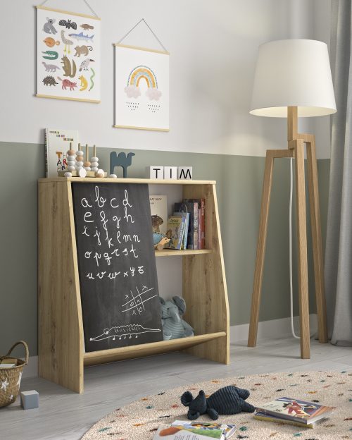 Tim χαμηλή παιδική βιβλιοθήκη με συρόμενη πόρτα-πίνακα 35x74x81εκ. Artisan Oak Tim χαμηλή παιδική βιβλιοθήκη με συρόμενη πόρτα-πίνακα 35x74x81εκ. Artisan Oak