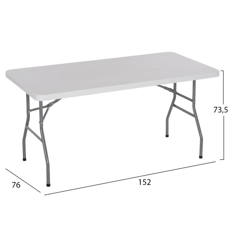 ΤΡΑΠΕΖΙ CATERING-ΣΥΝΕΔΡΙΟΥ HM5064 152Χ76Χ74 εκ. ΠΤΥΣΣΟΜΕΝΟ